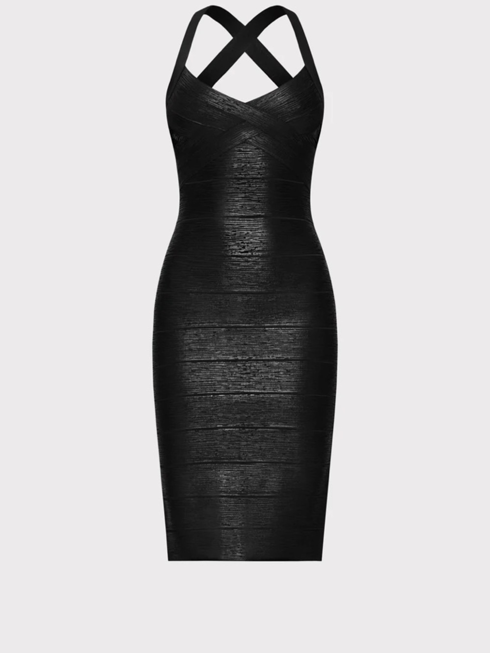 Herve Leger FOIL OPEN X BACK WEAVED FRONT DRESS – HERVÉ LÉGER size Medium